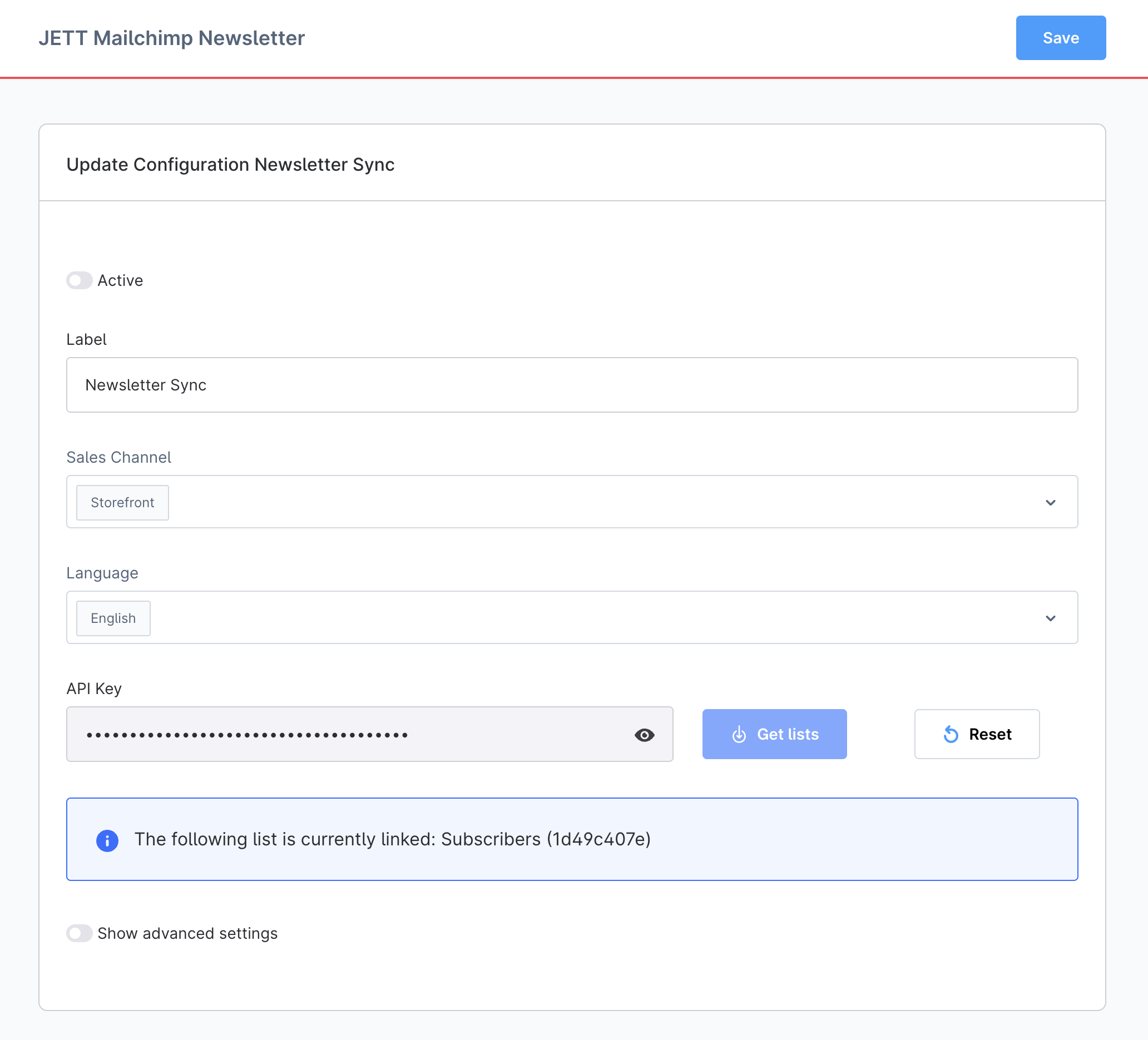 Newsletter Product screenshot